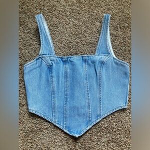 Denim Corset Top